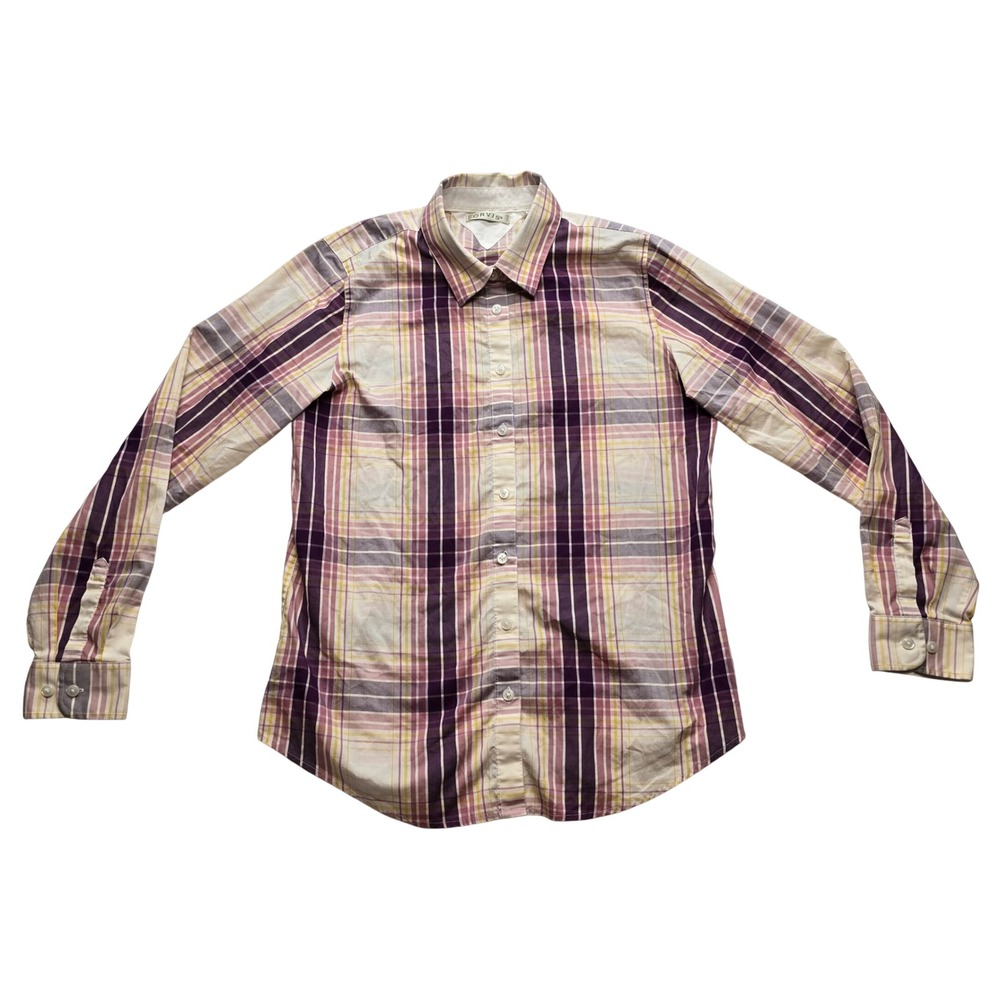 Orvis Plaid Button‎ Up Shirt Pink Yellow Classic Preppy Women 12